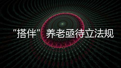 立法“搭伴”养老