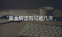 “黑盒解读有可能几天，也有可能数月”