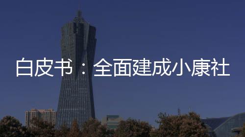 在全面建成小康社会进程中
