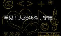 罕见！大涨46%	，宁德时代港股溢价创纪录