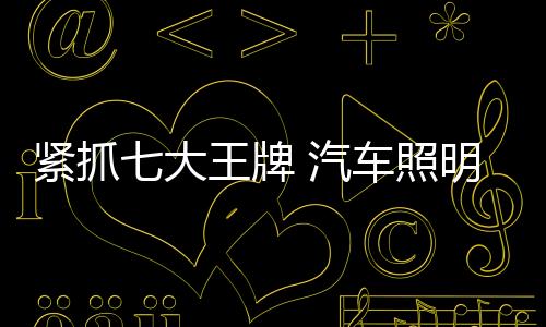对于汽车照明企业来说