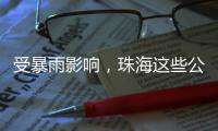 受暴雨影响
，珠海这些公交线路有调整→