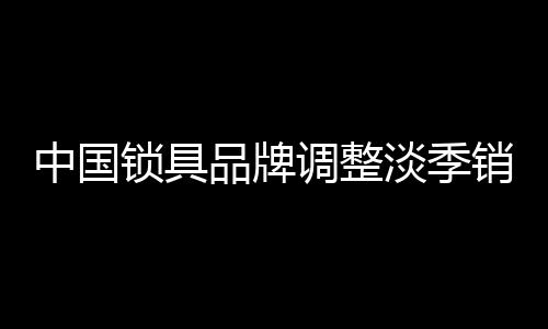 中国锁具品牌除了调整价格外