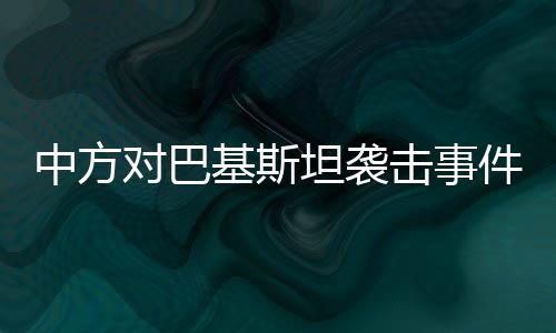 中方敦促巴方尽快缉拿凶手