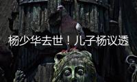 杨少华去世
！儿子杨议透露去世细节�：他在午休时离开
，安详无痛苦