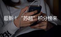 最新！“苏超”积分榜来了！