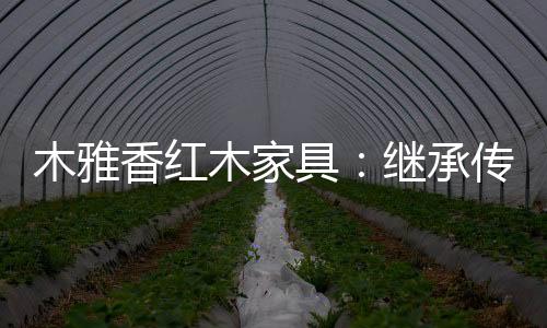 历久弥新的红木家具产品