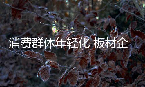 在个性化板材走俏的群体同时