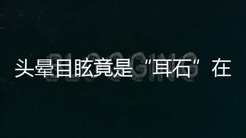 耳石因而容易引发耳石症