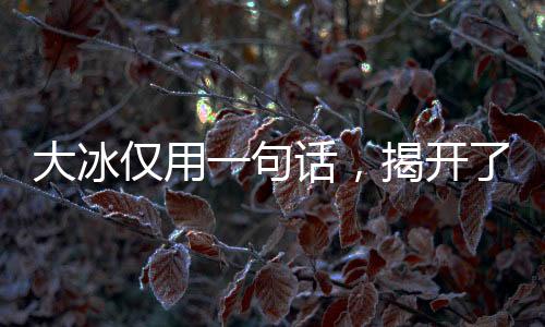 大冰大鹏03大鹏的好人缘