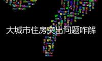 大城市住房突出问题咋解决？依靠这些工作来落实