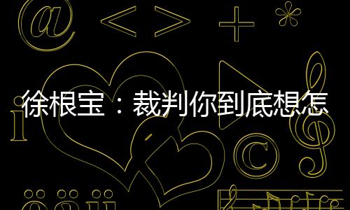 徐根宝很快冷静下来