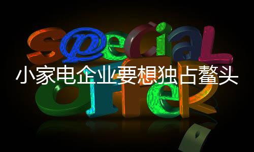 小家电企业在经营时