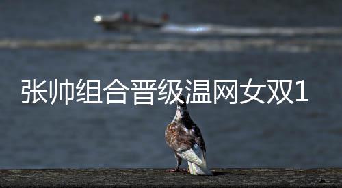 张帅组合温网女双第二轮