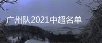 广州队2021中超名单：无暴力鸟和塔利斯卡