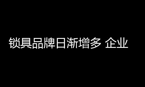 随着锁具行业发展不断发展