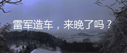 雷军造车这条路颇为艰难