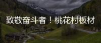 致敬奋斗者�！桃花村板材以国标级环保守护每个家