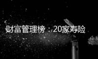 财富管理榜：20家寿险公司�，哪家更擅长管理“养老钱”和“保命钱”？