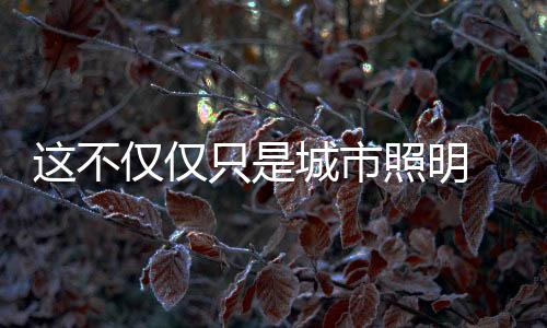 一个城市全亮不如几个点亮